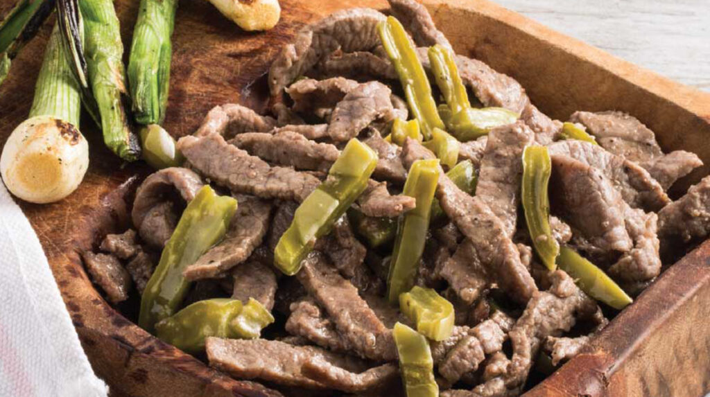 nopales con carne