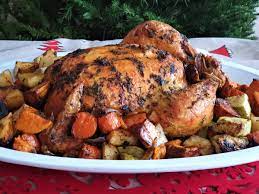 pollo rostizado con verduras