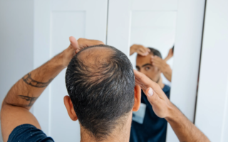 hombre con alopecia