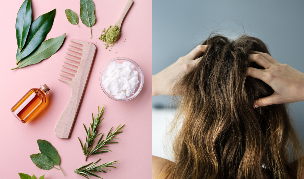 mujer con tratamiento de cabello